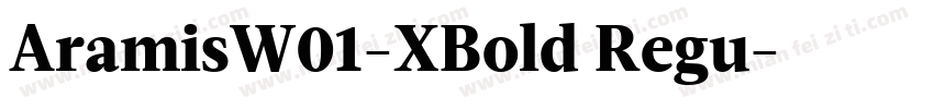 AramisW01-XBold Regu字体转换